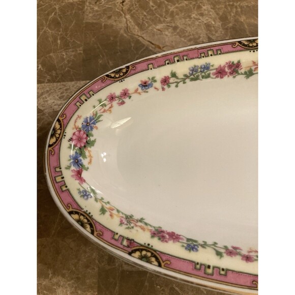 TK Thun Czechoslovakia China, Oval Platter, Vintage Wildflower 12” X 5.25” - Picture 2 of 10